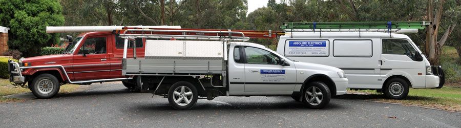 Electrician in eastern suburbs melbourne trucks and utes
