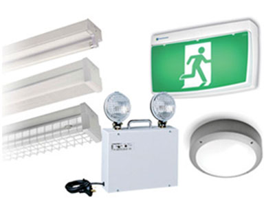 Exit and emergency lighting.